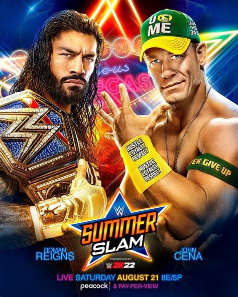 New Summerslam Posters With John Cena And Roman Reigns Released By Wwe And Fox