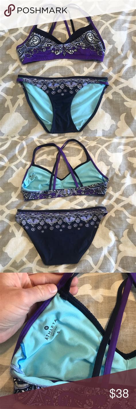 Like New Athleta Purple Bikini Set Size Small Purple Bikini Set