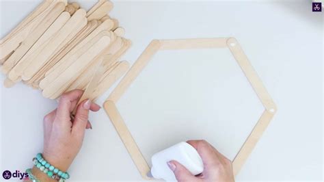 Diy Popsicle Stick Hexagon Shelf