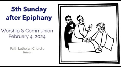 5th Sunday After Epiphany Worship At Faith Lutheran Church Youtube