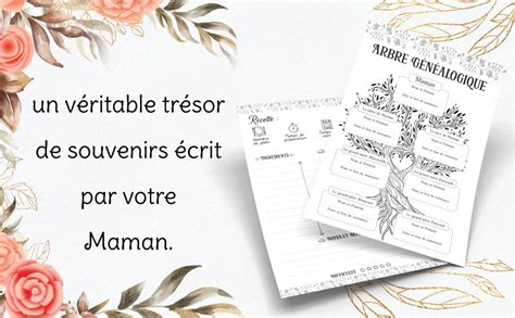 Maman Raconte moi ton Histoire Journal de Mémoire Livre à Compléter