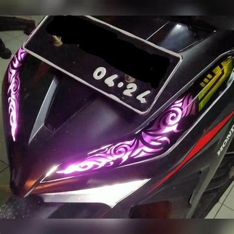 Jual Stiker Sticker Lampu Alis Motif Batik Ungu Vario 125 150 Led 2018