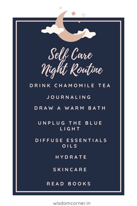 Night Time Self Care Routine Wisdom Corner