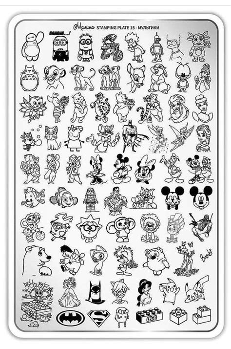 The Disney Mouse Sticker Sheet Is Shown In Black And White With