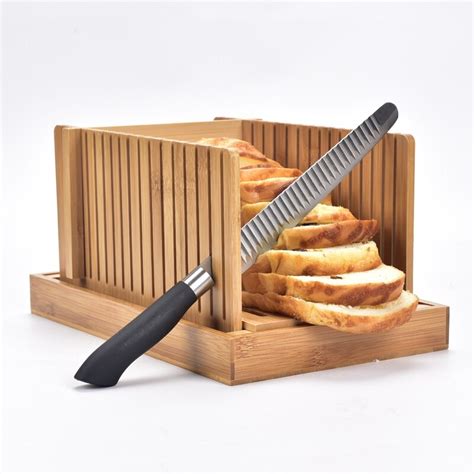 Bamboo Bread Slicer For Homemade Bread Cutting Boa Grandado