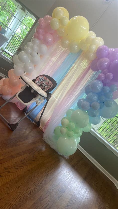 Pastel Rainbow Backdrop | Pastel rainbow, Rainbow backdrop, Pastel birthday