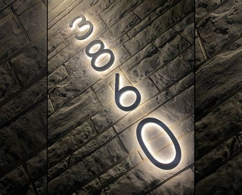 Solar Powered Lighted House Numbers Backlit Digits and Letters - Etsy