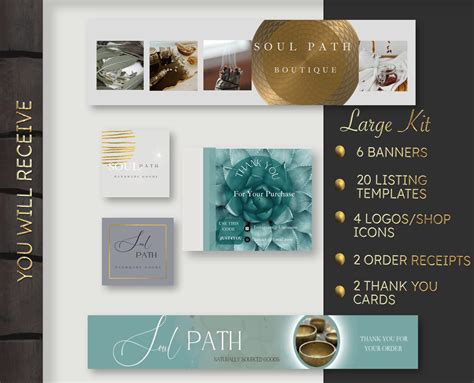 Etsy Shop Kit Etsy Shop Banner Canva Branding Kit Bundle Zen Theme