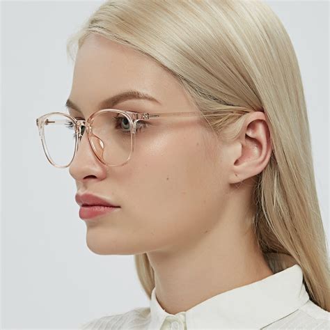 Asheville Oval Champagne Full Frame Tr90 Eyeglasses Glassesshop