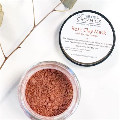 Rose Clay Mask Pink Clay Mask Detox Mask Sensitive Skin Etsy