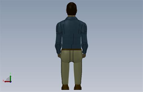 完美标准坐姿男人模型 Solidworks 2010 模型图纸下载 懒石网