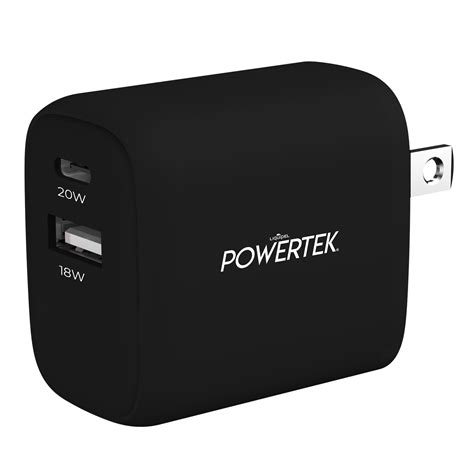 Liquipel Powertek Pastel Camo Dual Usb A Usb C Wall Charger Black