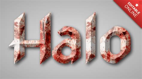 Halo | Bloody Sword | Text Effect Generator