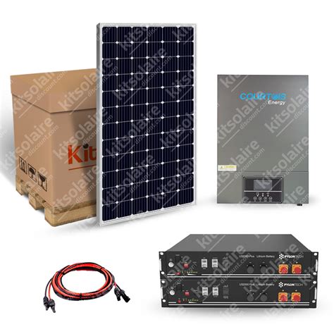 Kit Solaire W Autonome Hybride Mppt V V Kw Stockage Batterie