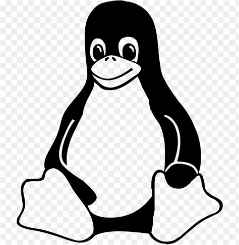 Linux Logo Png - Linux Black And White PNG Transparent With Clear ...