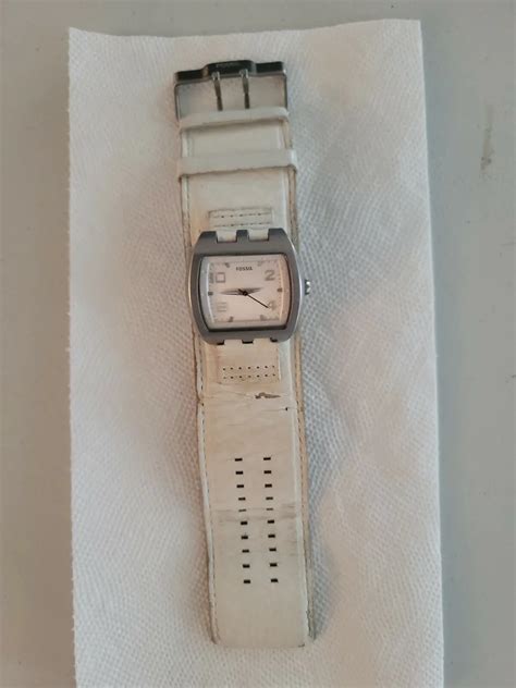 Fossil White Leather Watch Sale | bellvalefarms.com