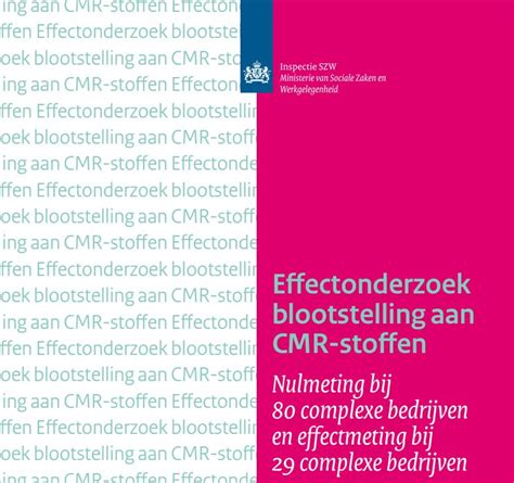 Szw Effectonderzoek Blootstelling Aan Cmr Stoffen Nulmeting Bij