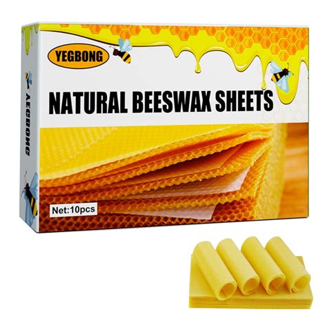 Beeswax Foundation 10pcs Natural Beeswax Sheets Beeswax Honeycomb ...