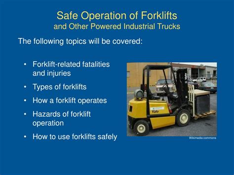 Ppt Safe Operation Of Forklifts Powerpoint Presentation Free