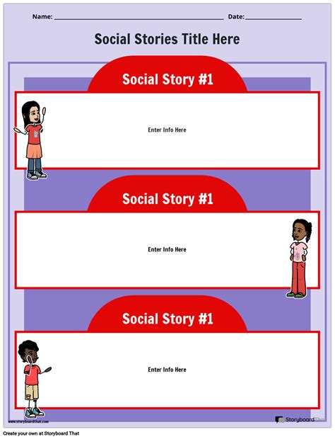 Create Custom Social Stories Templates Free And Printable