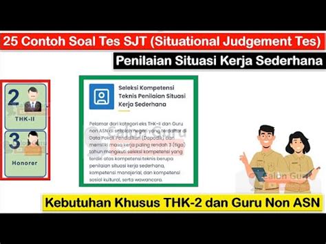 Contoh Soal Tes Sjt Situational Judgement Tes Penilaian Situasi