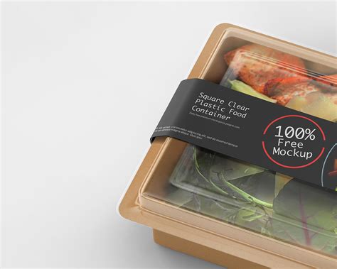 Free Square Food Container Mockup Behance