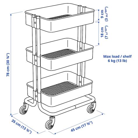 RÅskog Utility Cart Yellow 1334x1734x3034 Ikea