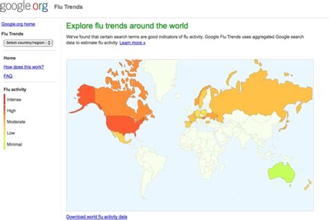 Google Flu Trends Goes Global Proving That We Re A Nation Of Snifflers