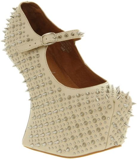 Prickly Nude Calf Leather Jeffrey Campbell Heels Heels Shoe Obsession