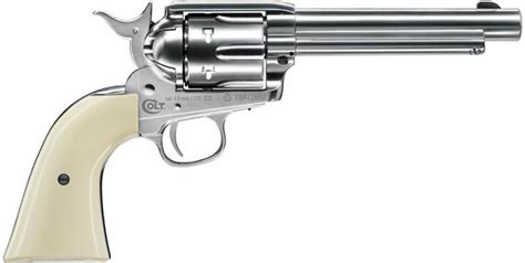 Colt Single Action Army 45 Nickel Co2 Revolver 4 5mm Diabolo Gezogener Lauf Saa