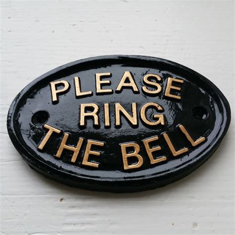 Ring Bell Sign Etsy