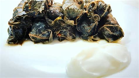 долма из замороженных виноградных листьев - YouTube