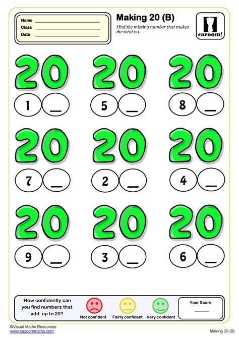 Making 20 Worksheet B Fun And Engaging Year 1 Pdf Worksheets