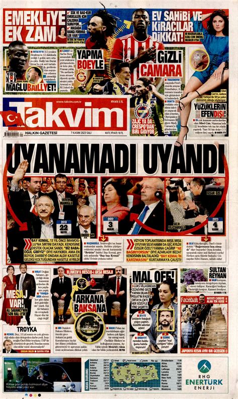 Takvim Gazetesi Takvim Man Et Oku Haberler Kas M