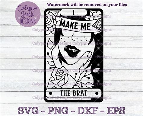 The Brat Tarot Card Svg Spank Me Svg Stfuattdlagg Svg Good Girl Svg