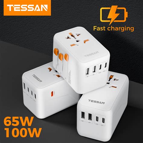 Tessan Universal Travel Adapter With Usb Type C Pd W W