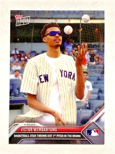 Victor Wembanyama Wemby 2023 Topps Now 472 1st Pitch Rookie Card EBay