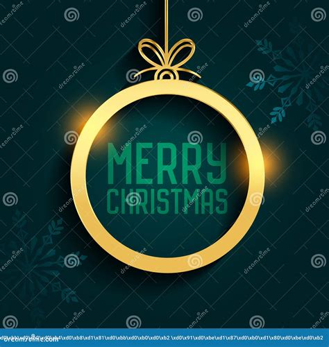 Hanging Style Merry Christmas Greeting Background Design Stock Illustration Illustration Of