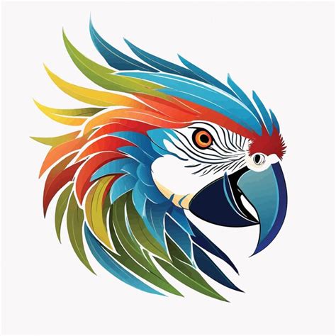 Premium Vector Macaw Logo On A White Background