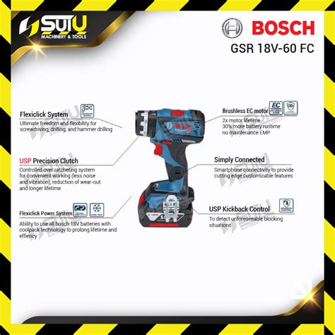 BOSCH GSR 18V-60 FC / GSR 18V-60FC / GSR18V-60FC 18V 60NM Cordless ...