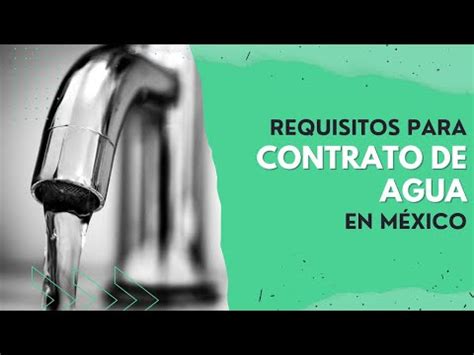 Requisitos Para Contrato De Agua En M Xico Inf Rmate Aqu Salario Rosa