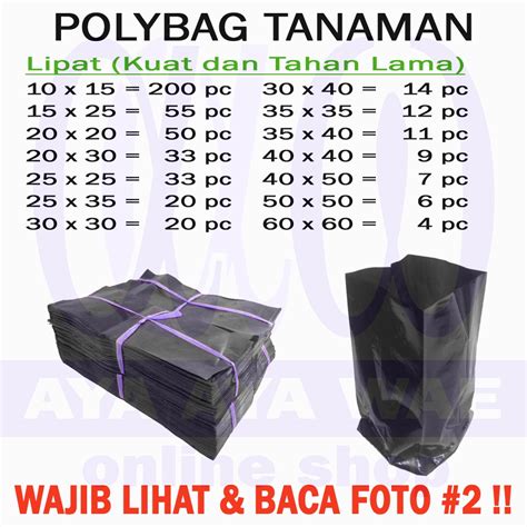 Jual Polybag Lipat Polibag Polibeg Polibek Kantong Tanaman