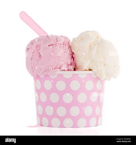 Ice Cream Scoop In Paper Cup Stock Photo Alamy