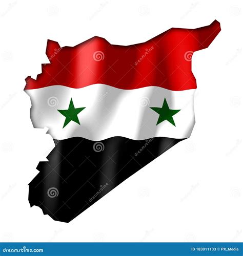 Bandera Del Pa S De Siria Y Forma De Borde Stock De Ilustraci N