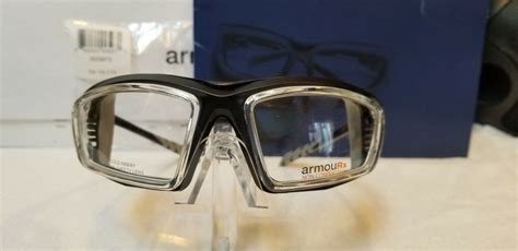 Armourx 6008fs Black Safety Glasses Frame With Demo Lenses New Ready For Rx Ebay