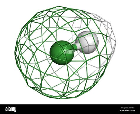 Hydrogen Chloride Hcl Molecule Chemical Structure Corrosive Mineral