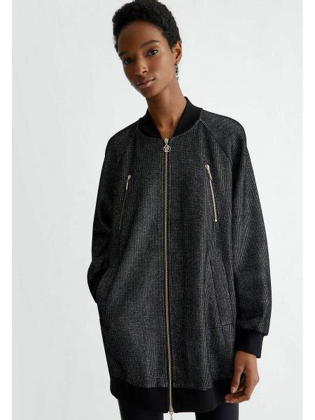 Пальто Liu Jo, На любой сезон, размер 44, цвет черный, Джерси - купить ...