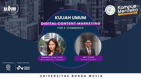 Kuliah Umum Digital Content Marketing For E Commerce Universitas