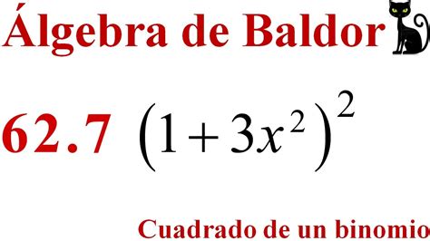 Productos Notables Cuadrado De La Suma De Dos Cantidades Baldor