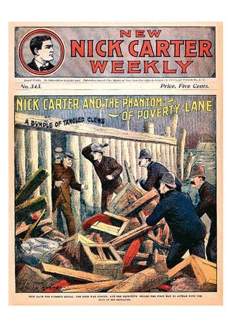 Nick Carter Weekly No 343 Vintage Detective Comic Cover Reproduction Print